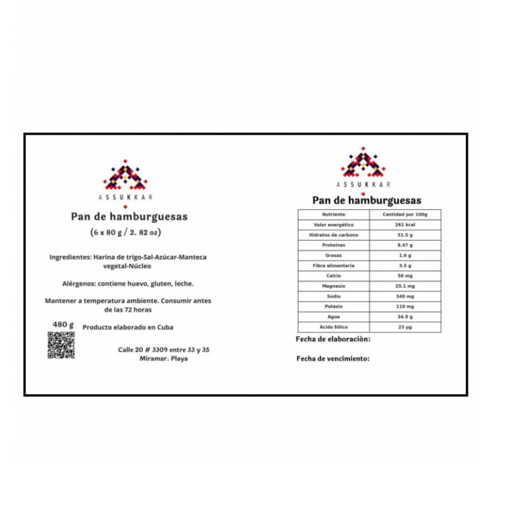 Pan de hamburguesa Assukkar (6 x 80 g / 2.82 oz) - Miniatura 4