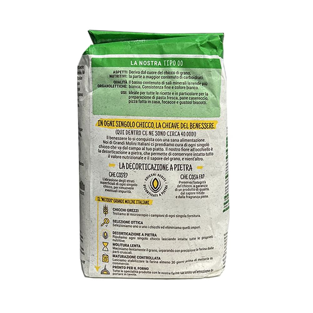 Harina de trigo blando Molini (1 kg / 2.2 lb) - Miniatura 2