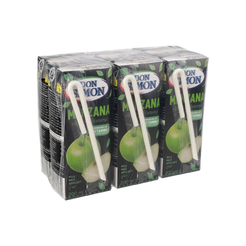 Zumo - jugo - de manzana enriquecido con vitamina C Don Simon (6 x 200 ml) - Miniatura 1