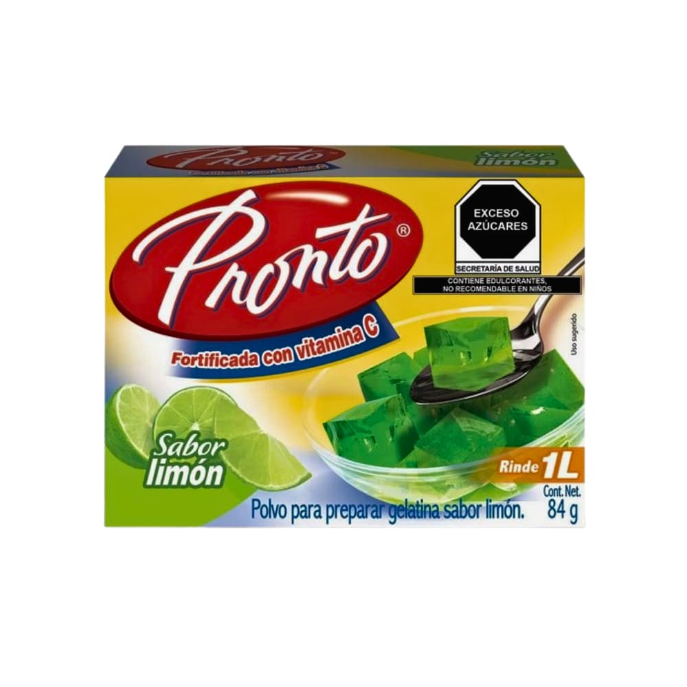 Polvo para preparar gelatina sabor limón Pronto (84 g / 2.9 oz) - Imagen 1
