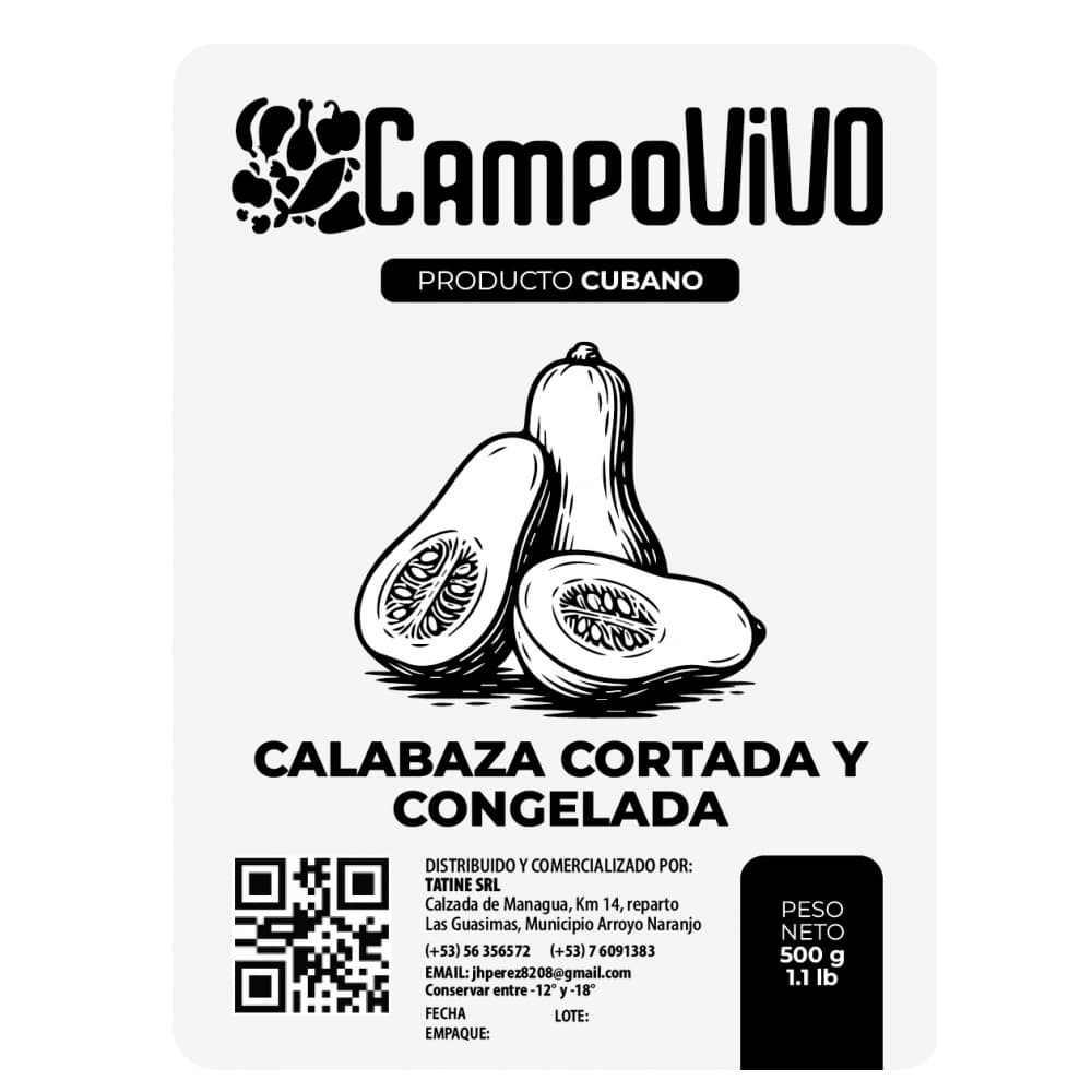 Calabaza cortada y congelada Campo Vivo (500 g / 1.1 lb) - Miniatura 3