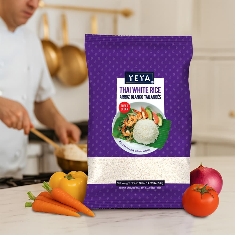 Arroz blanco de grano largo tailandés YEYA (5 kg / 11 lb) - Miniatura 4
