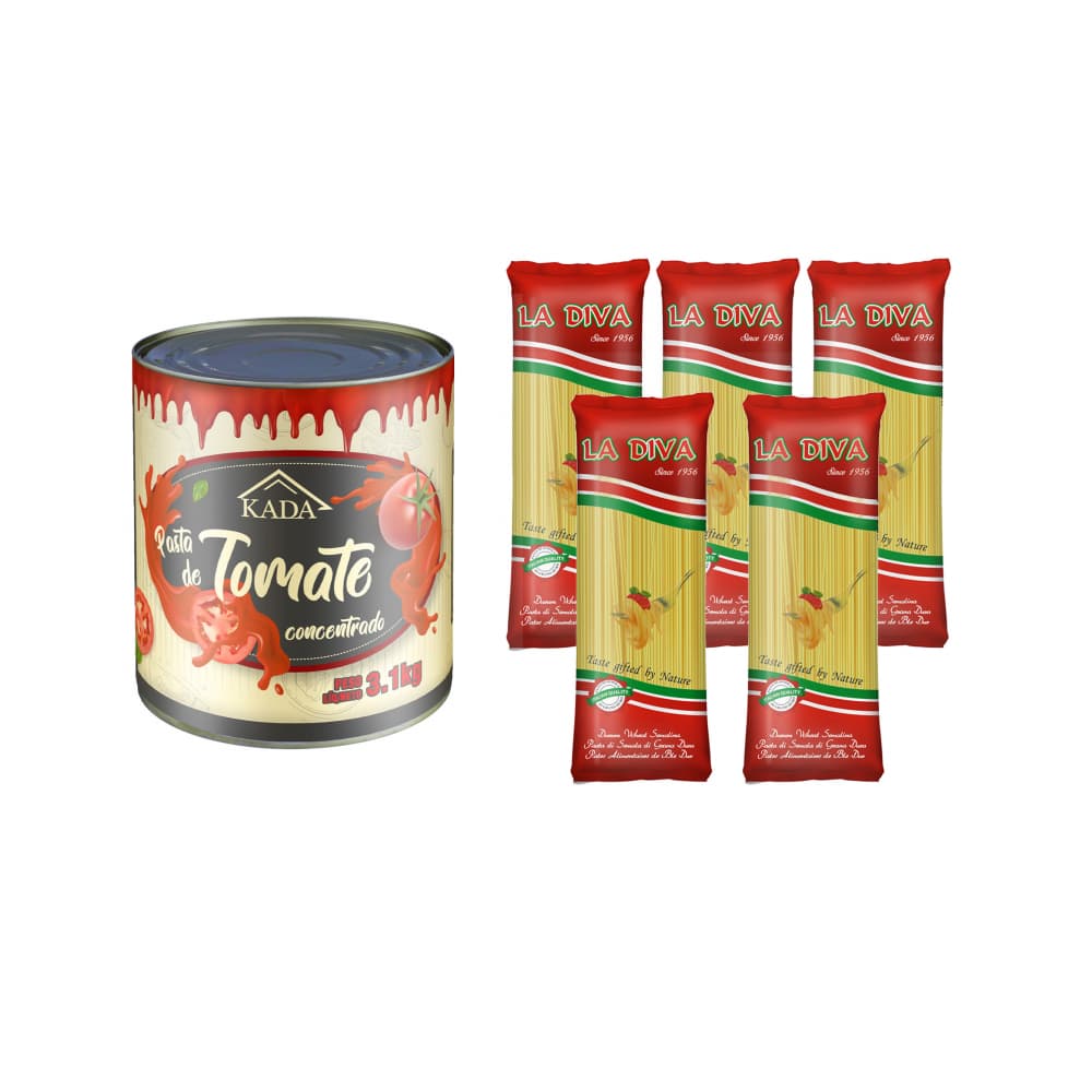 Espaguetis La Diva + Pasta de tomate concentrado Kada - Imagen 1