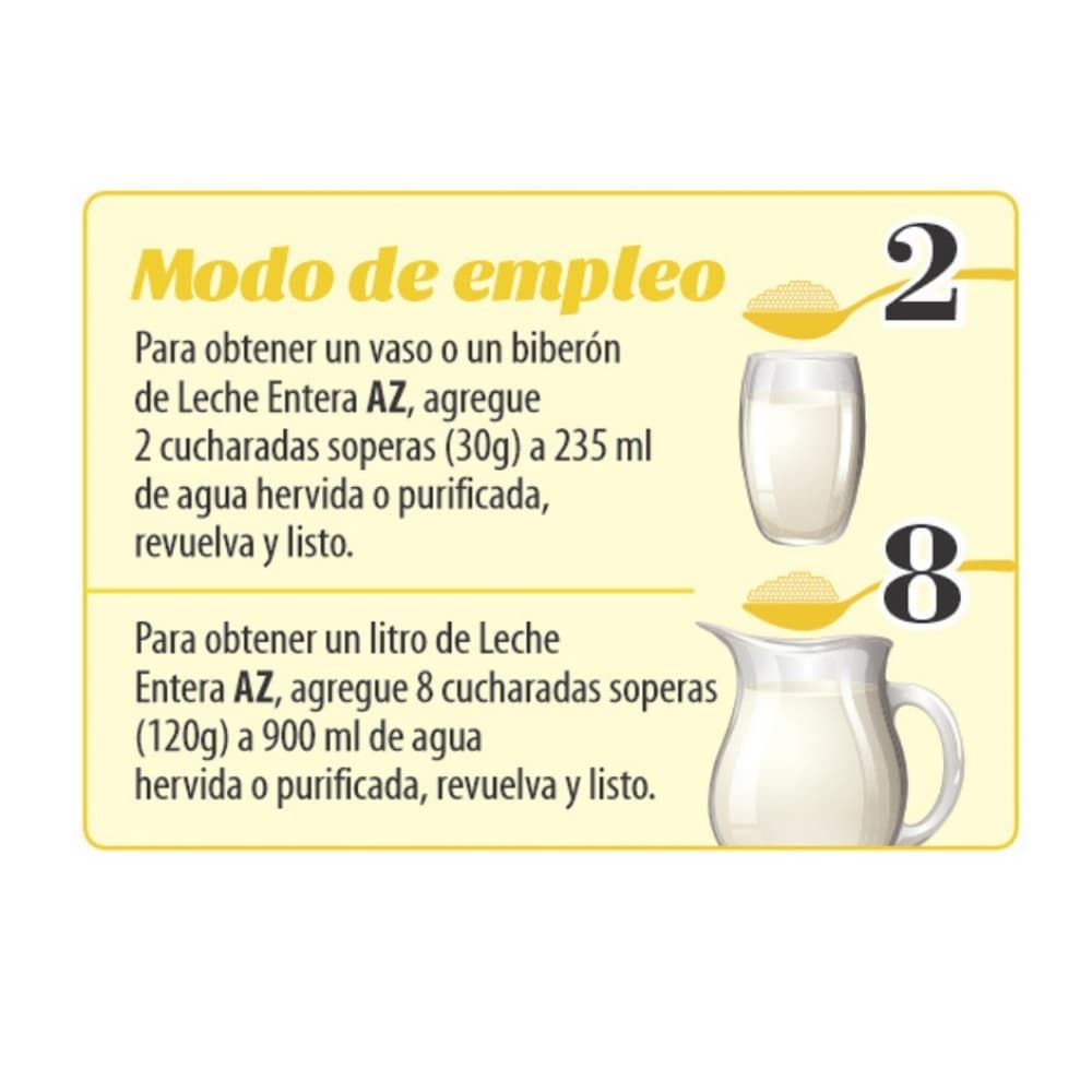 Leche entera AZ Mercado-Familiar (1.36 kg / 3 lb) - Miniatura 2