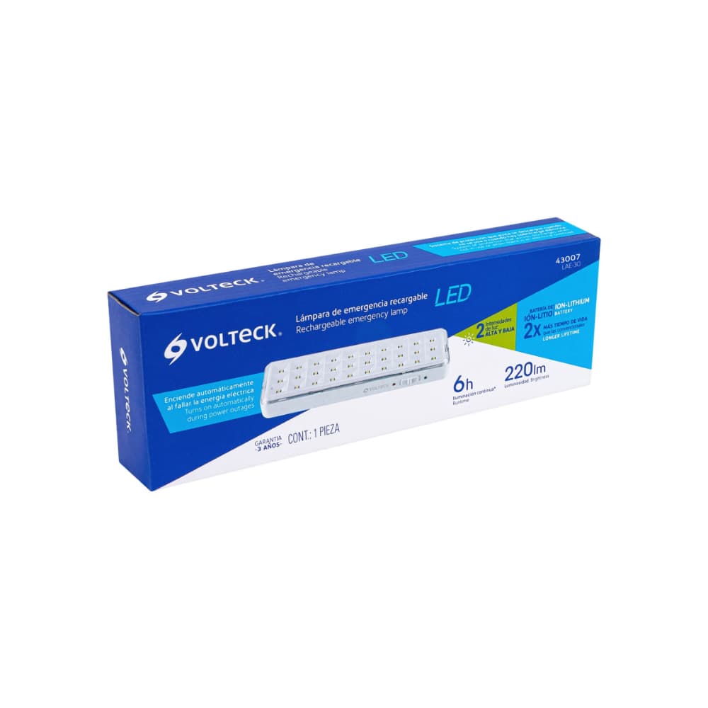 Lámpara de emergencia recargable LED Volteck 43007 - Miniatura 3