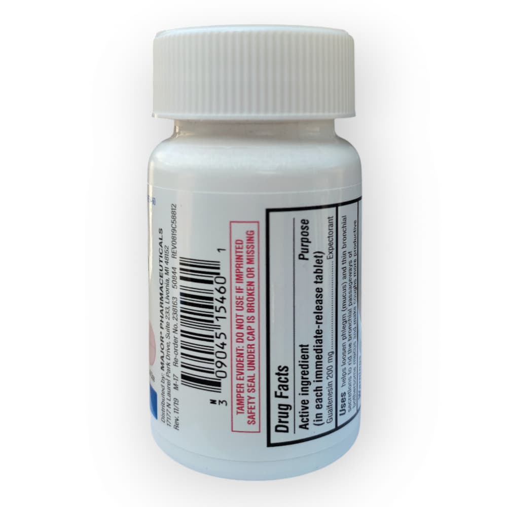 Guaifenesina 200 mg Major (100 tabletas) - Miniatura 2