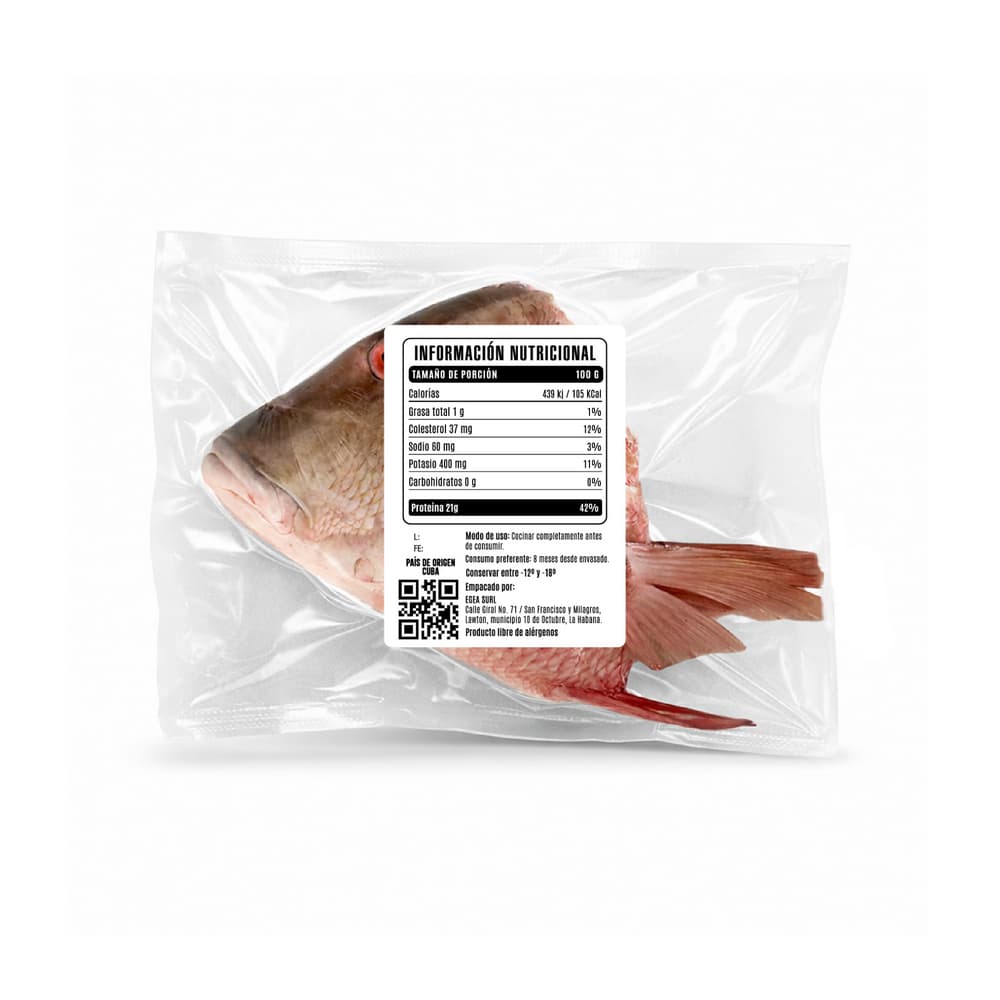 Cabeza de pescado pargo rojo Cosecha Real (1.36 kg / 3 lb) - Miniatura 3