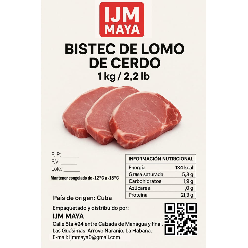 Bistec de lomo de cerdo IJM Maya (1 kg / 2.2 lb) - Miniatura 2