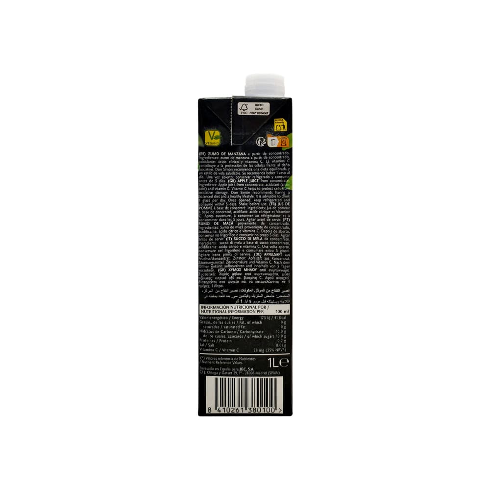 Zumo - jugo - de manzana enriquecido con vitamina C Don Simon (3 x 1 L) - Miniatura 3