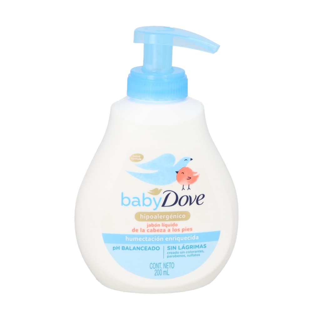 Jabón líquido para bebés humectación enriquecida baby Dove (200 ml) - Imagen 1