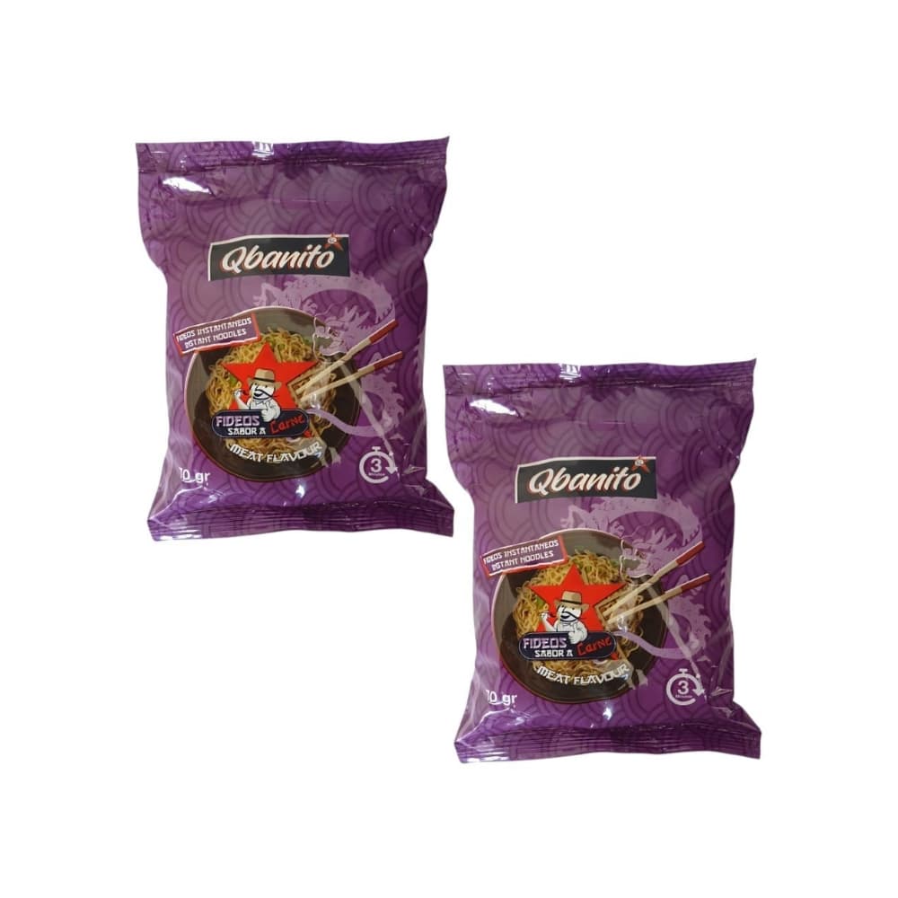 Sopa instantánea de fideos sabor a carne Qbanito (2 x 70 g / 2.47 oz) - Miniatura 1