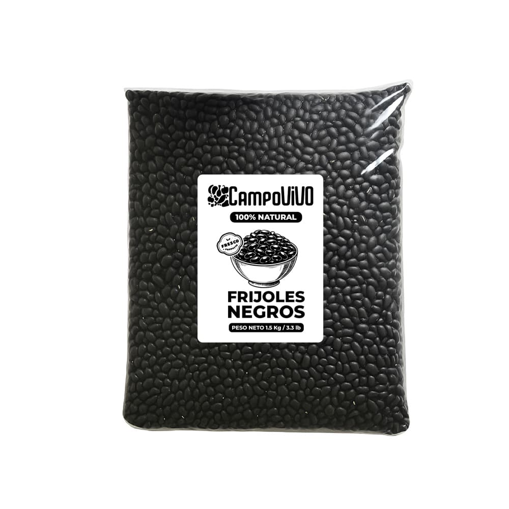 Frijoles negros Campo Vivo (1.5 kg / 3.3 lb) - Imagen 1