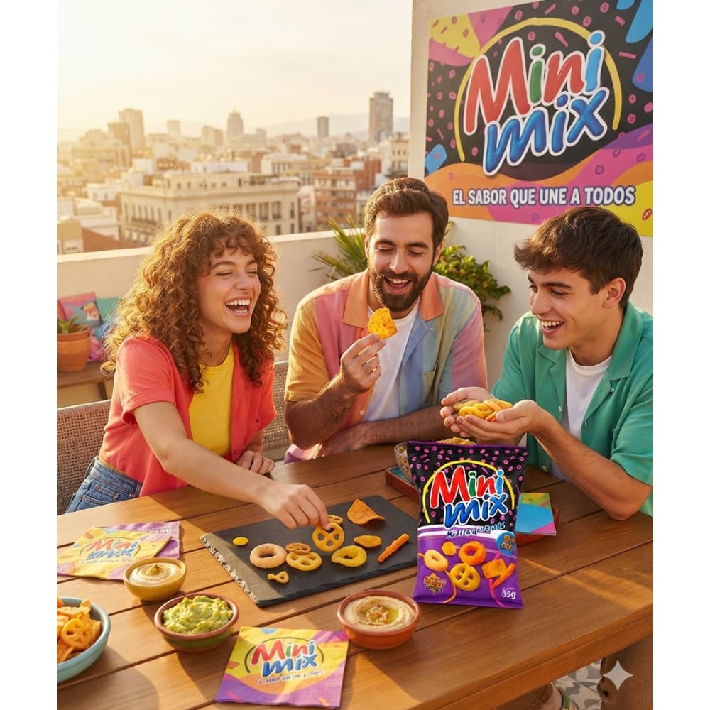 Mezcla de aperitivos fritos, horneados y aromatizados sabor BBQ dulce Flaper Mini Mix (35 g / 1.23 oz) - Miniatura 4