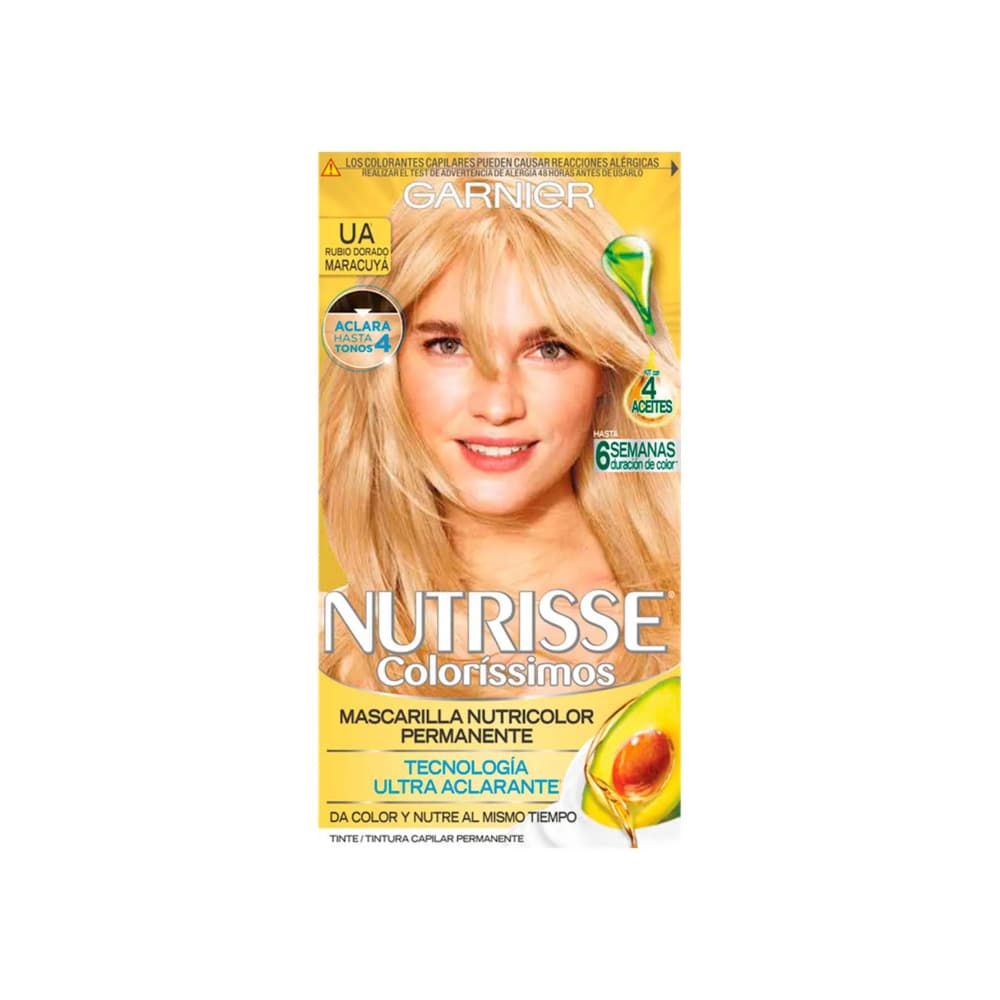 Tinte No.UA rubio dorado maracuyá Coloríssimos Nutrisse Garnier - Miniatura 3