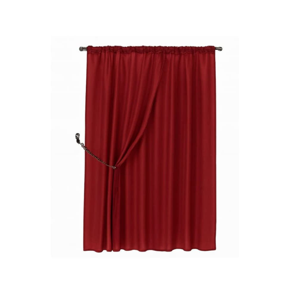 Cortinas con velo rojo vino 152 cm x 228 cm 45 cm Sueño Dorado - Miniatura 2