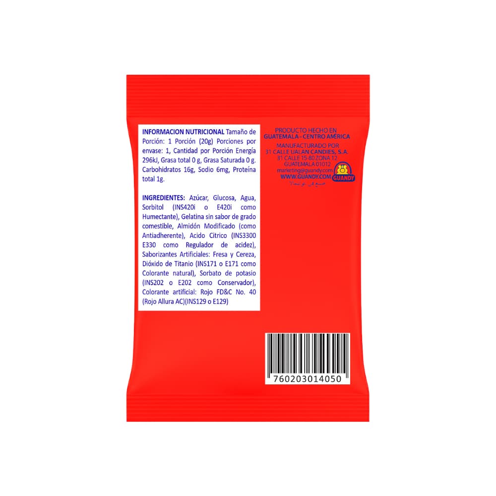 Gomitas corazones Guandy (20 g) - Miniatura 2