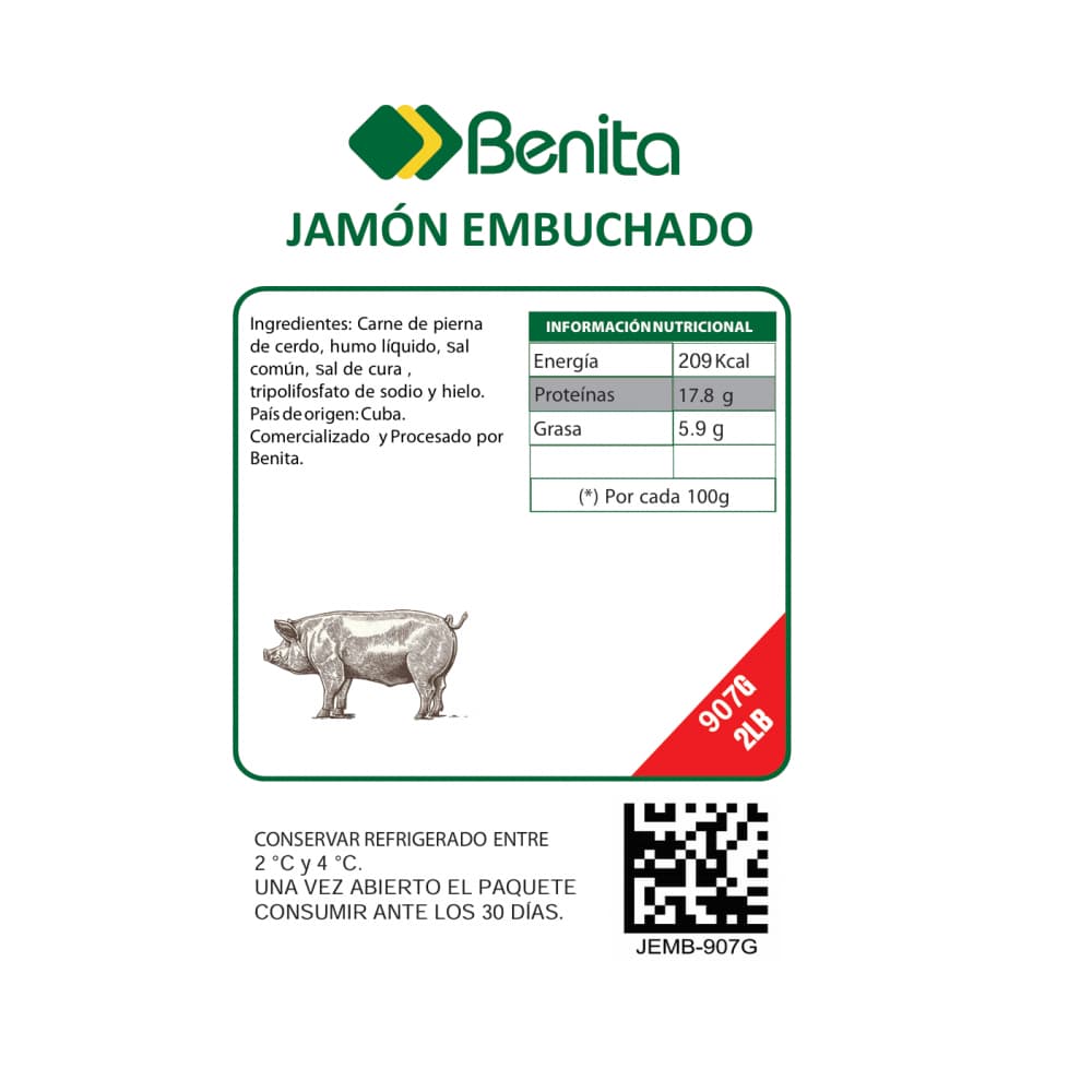 Jamón embuchado Benita (907 g / 2 lb) - Miniatura 4
