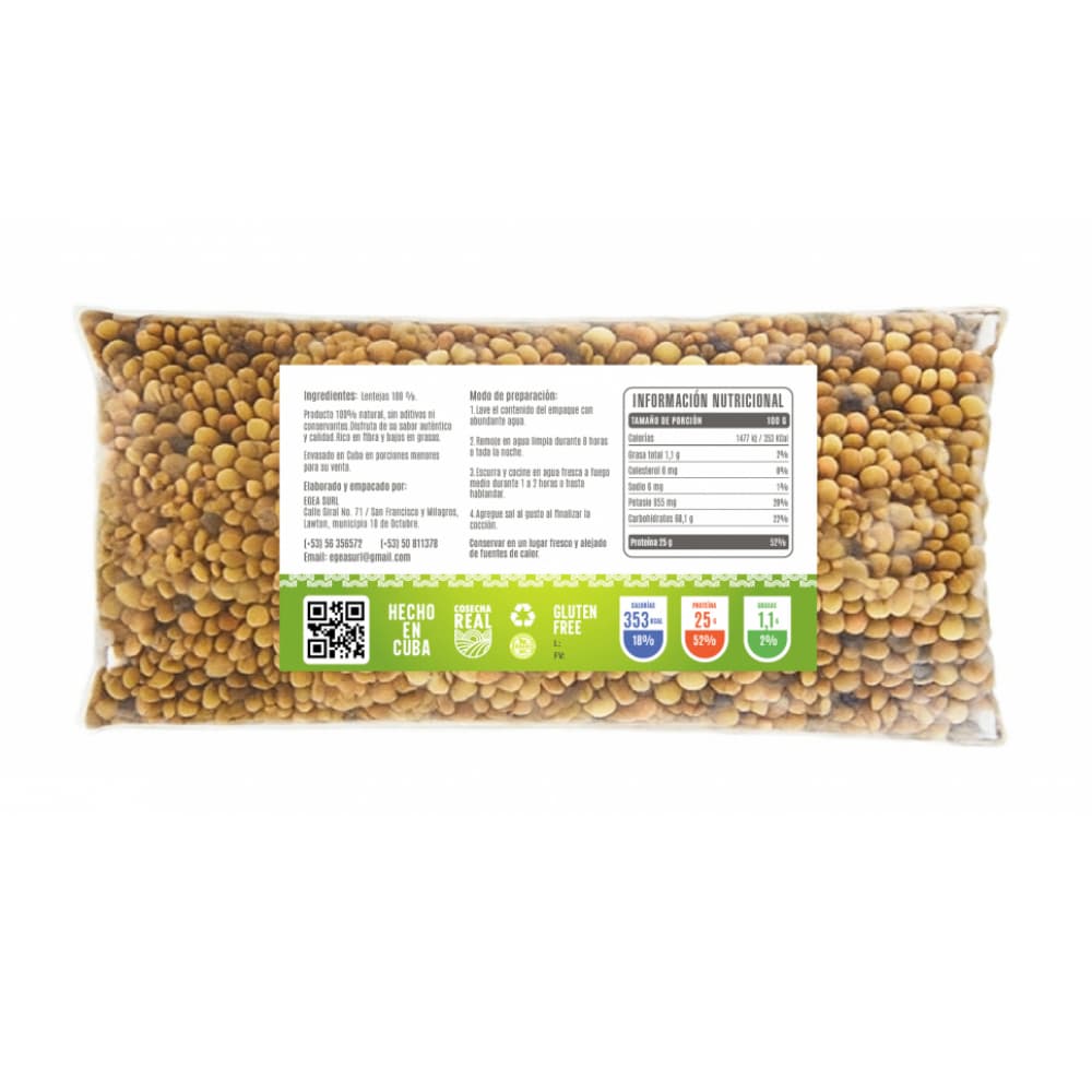 Lentejas Cosecha Real (8 x 500 g / 1.1 lb) - Miniatura 2