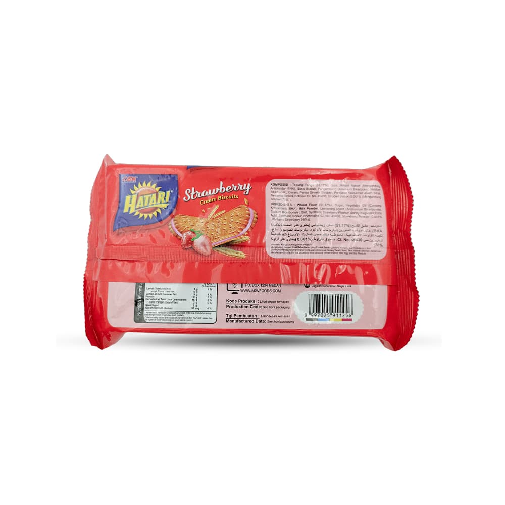 Galletas con crema sabor fresa Hatari (190 g / 6.70 oz) - Miniatura 2