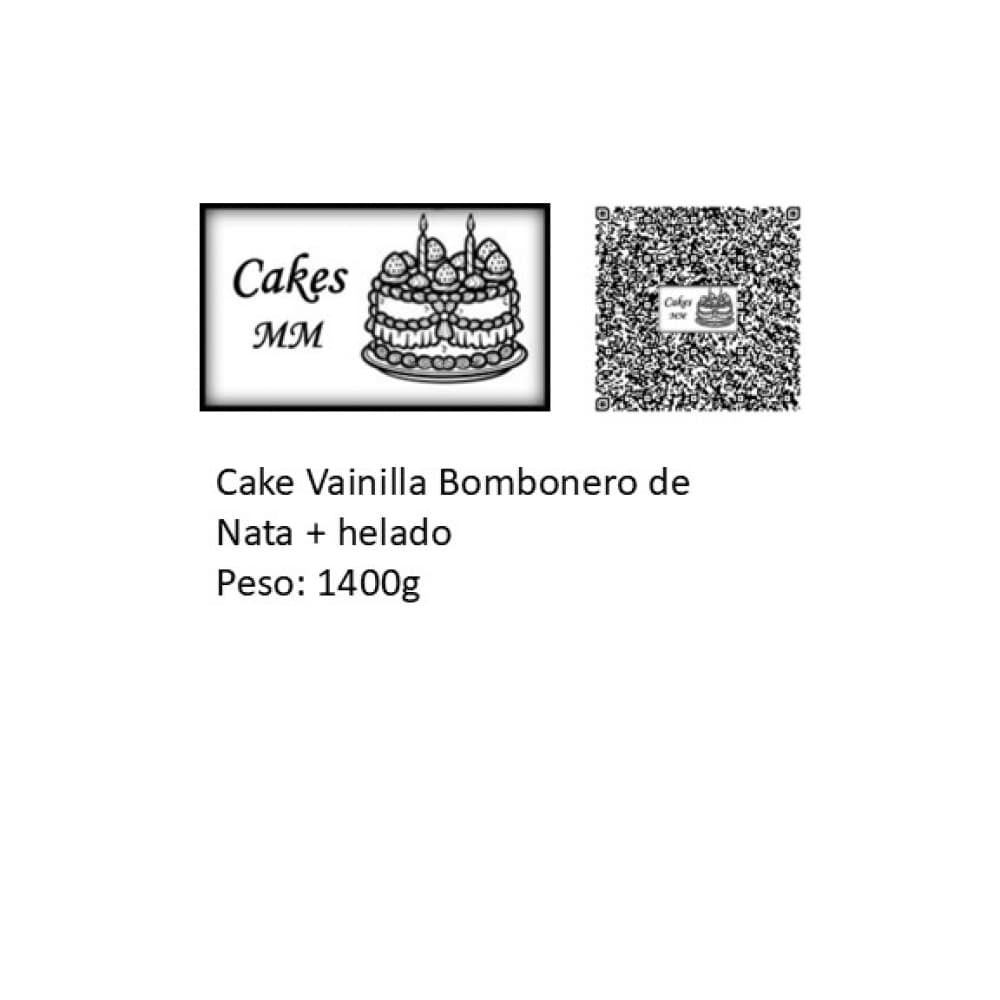 Cake bombonero vainilla cake (12 personas) y+ helado de crema - Miniatura 2