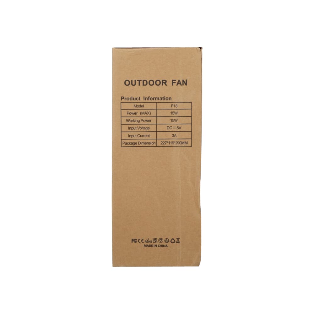 Ventilador portátil recargable con linterna LED 20000 mAh ODM F18 - Miniatura 2