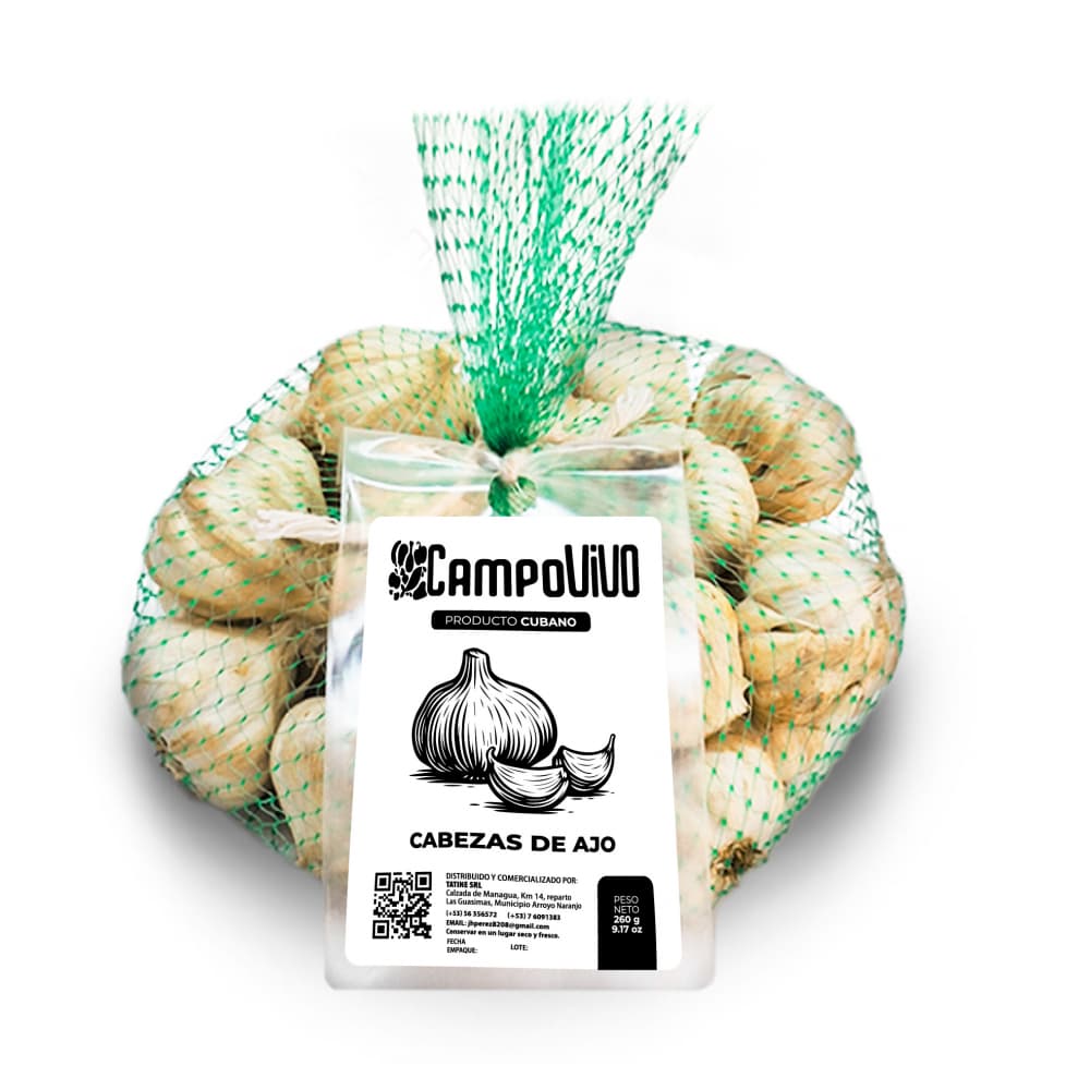 Cabezas de ajo Campo Vivo (260 g / 9.17 oz) - Imagen 1