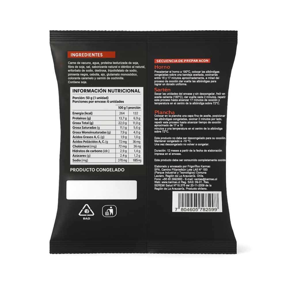 Albóndigas de vacuno - res - Karmac (300 g / 10.58 oz) - Miniatura 3