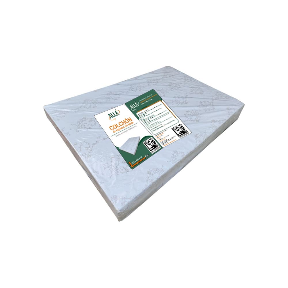 Colchón de espuma sin borde reforzado 135 cm x 190 cm x 20 cm ALLÁ - Miniatura 4