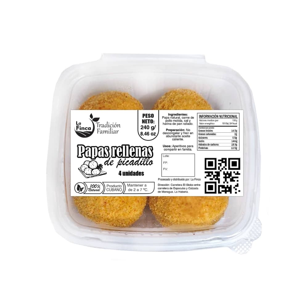 Papas rellenas de picadillo La Finca (240 g / 8.46 oz) - Imagen 1