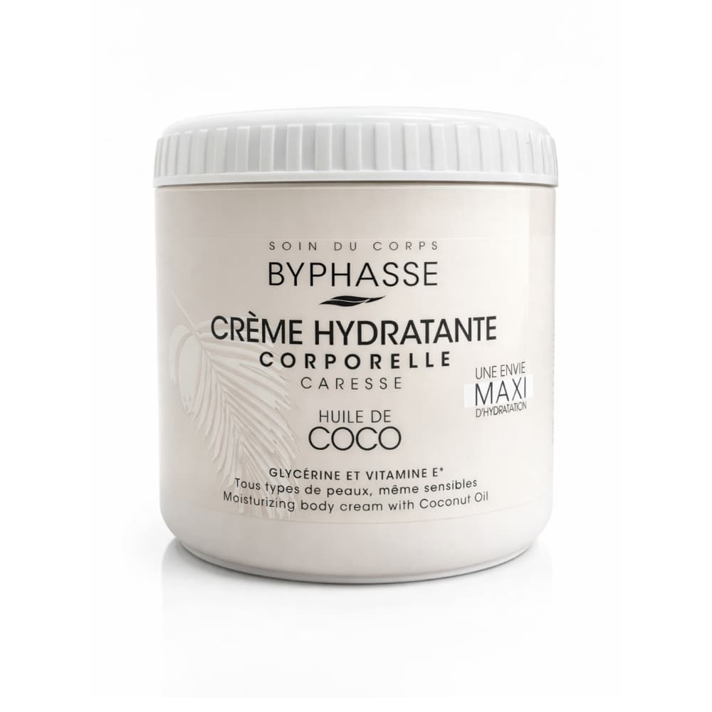 Crema corporal hidratante con aceite de coco Byphasse (500 ml / 16.9 fl oz) - Miniatura 1