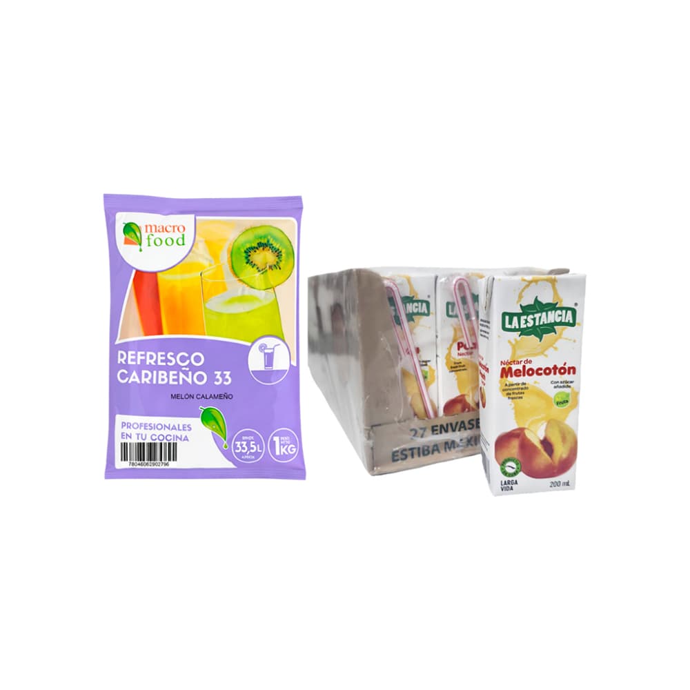 Refresco de melón calameño + néctar de melocotón - Imagen 1