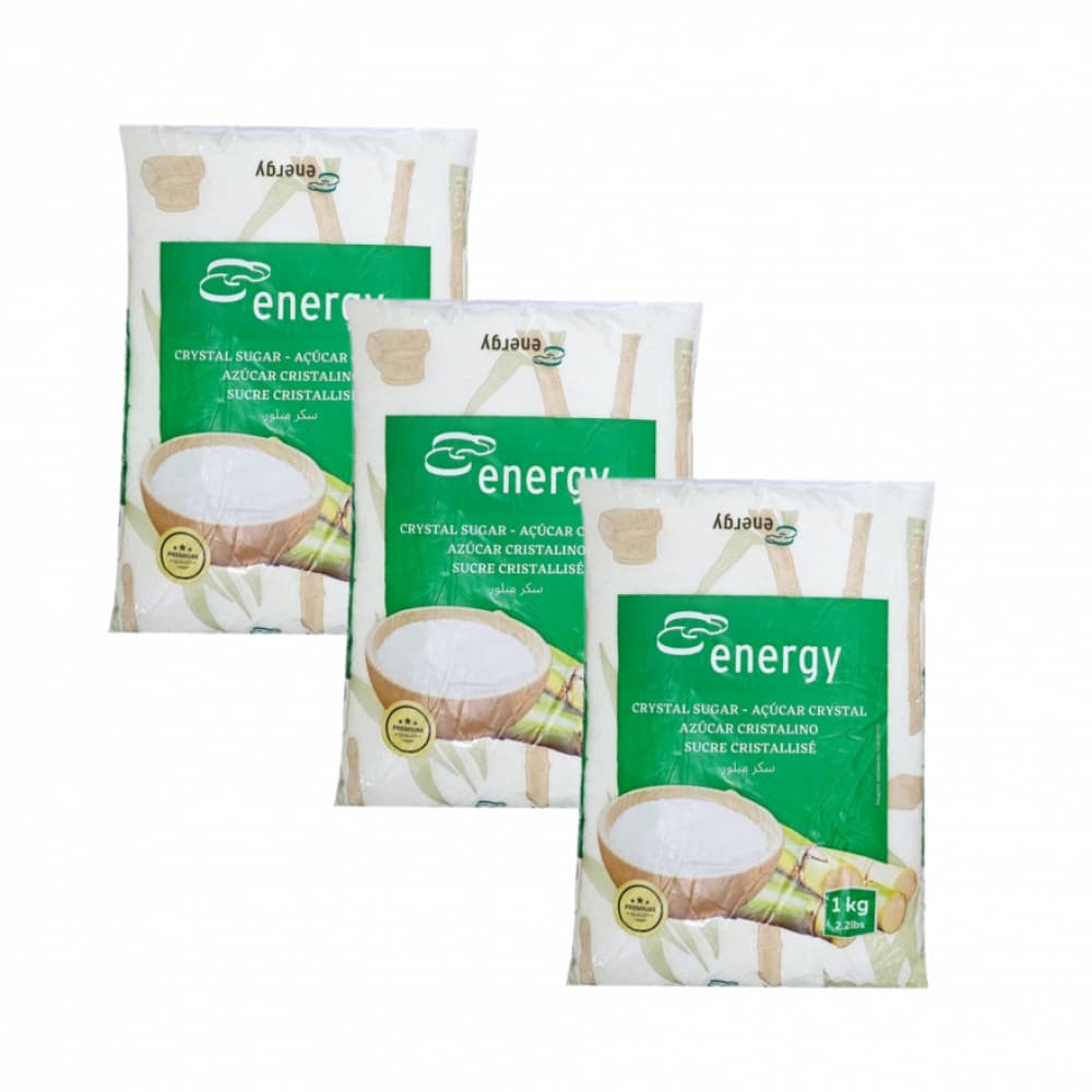 Azúcar blanca cristalina Energy  (3 X 1 kg / 2.2 lb) - Imagen 1