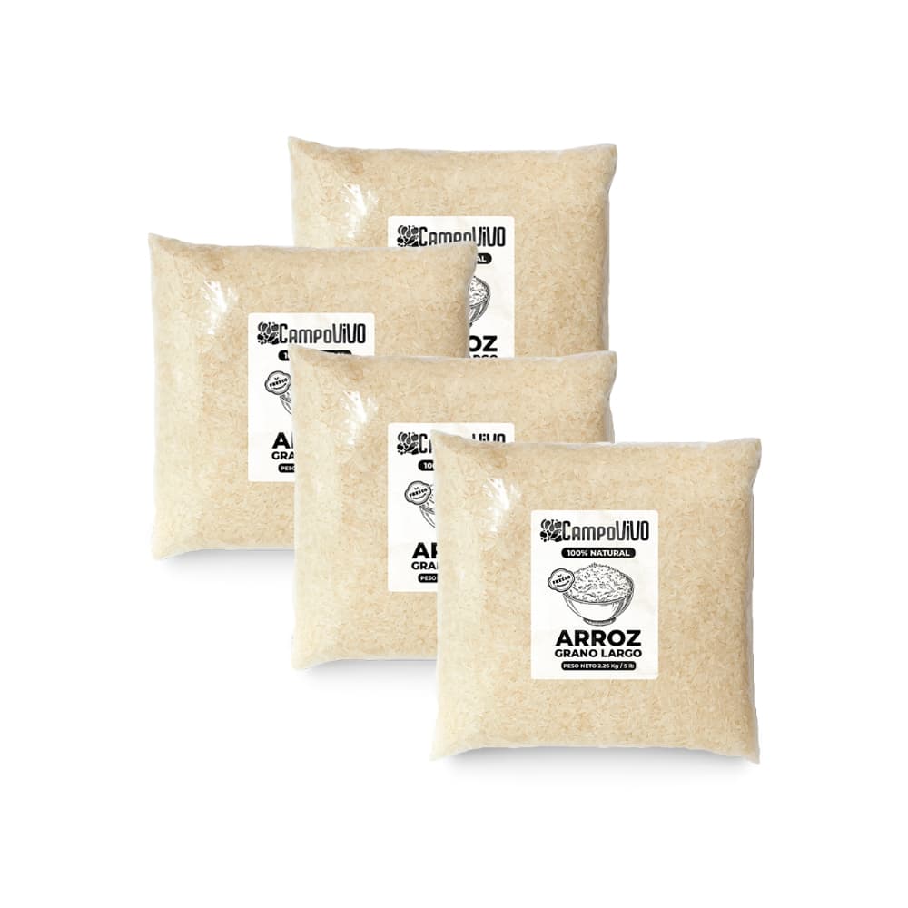 Arroz de grano largo Campo Vivo (4 x 2.26 kg / 5 lb) - Imagen 1