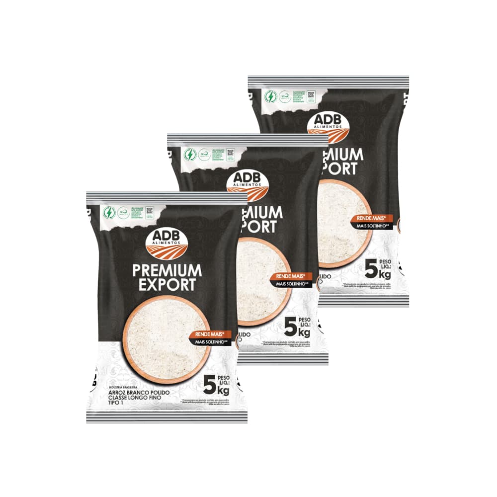 Arroz largo ADB Premium (3 x 5 kg / 11 lb) - Imagen 1