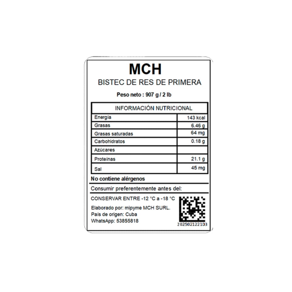 Bistec de res de primera MCH (907 g / 2 lb) - Miniatura 3