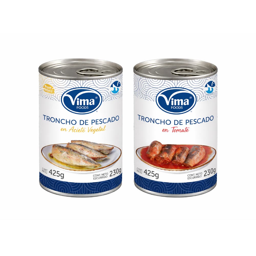 Troncho de pescado en aceite vegetal +  Troncho de pescado en tomate - Imagen 1