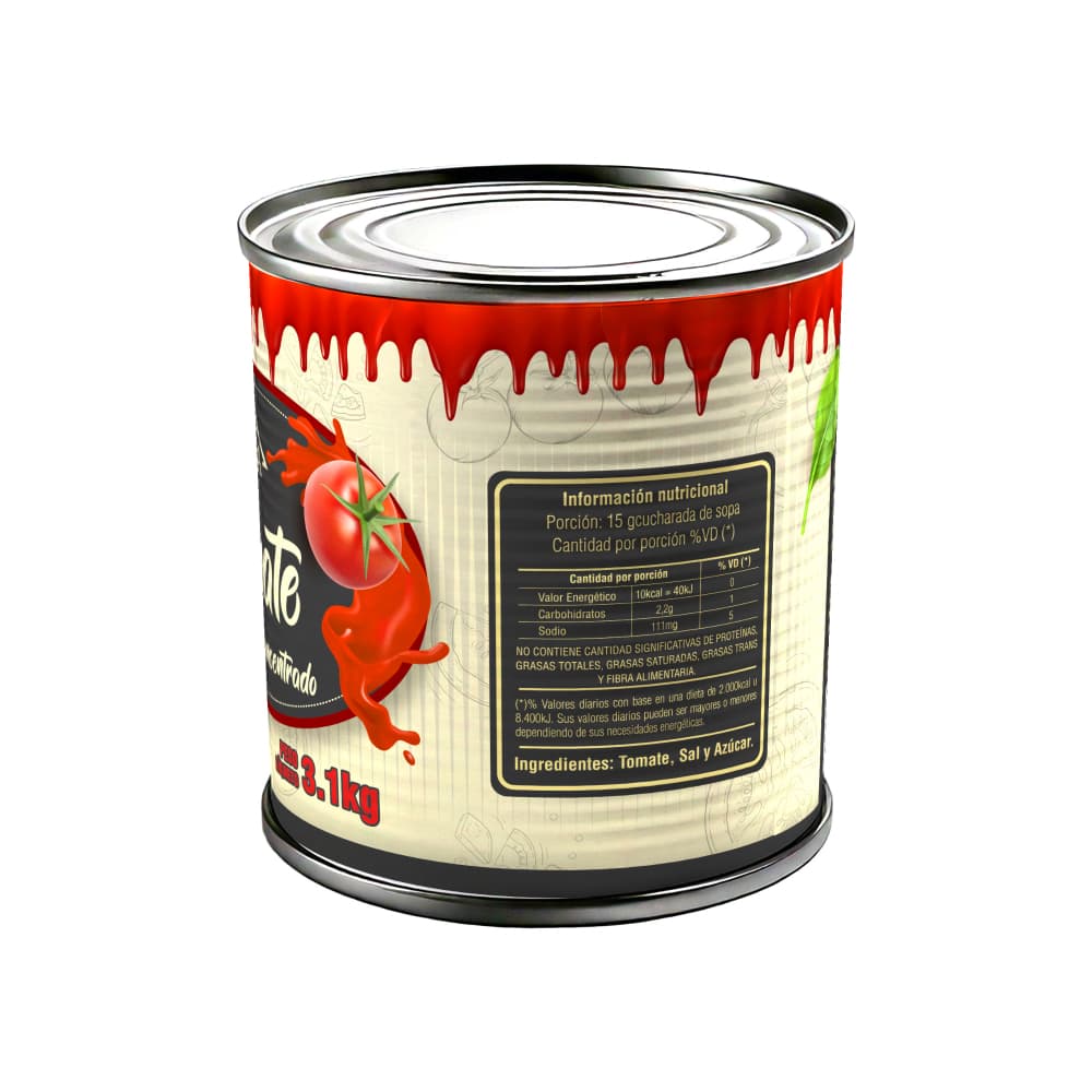 Pasta de tomate concentrada Kada (5 X 3.1 kg / 6.8 lb) - Miniatura 2