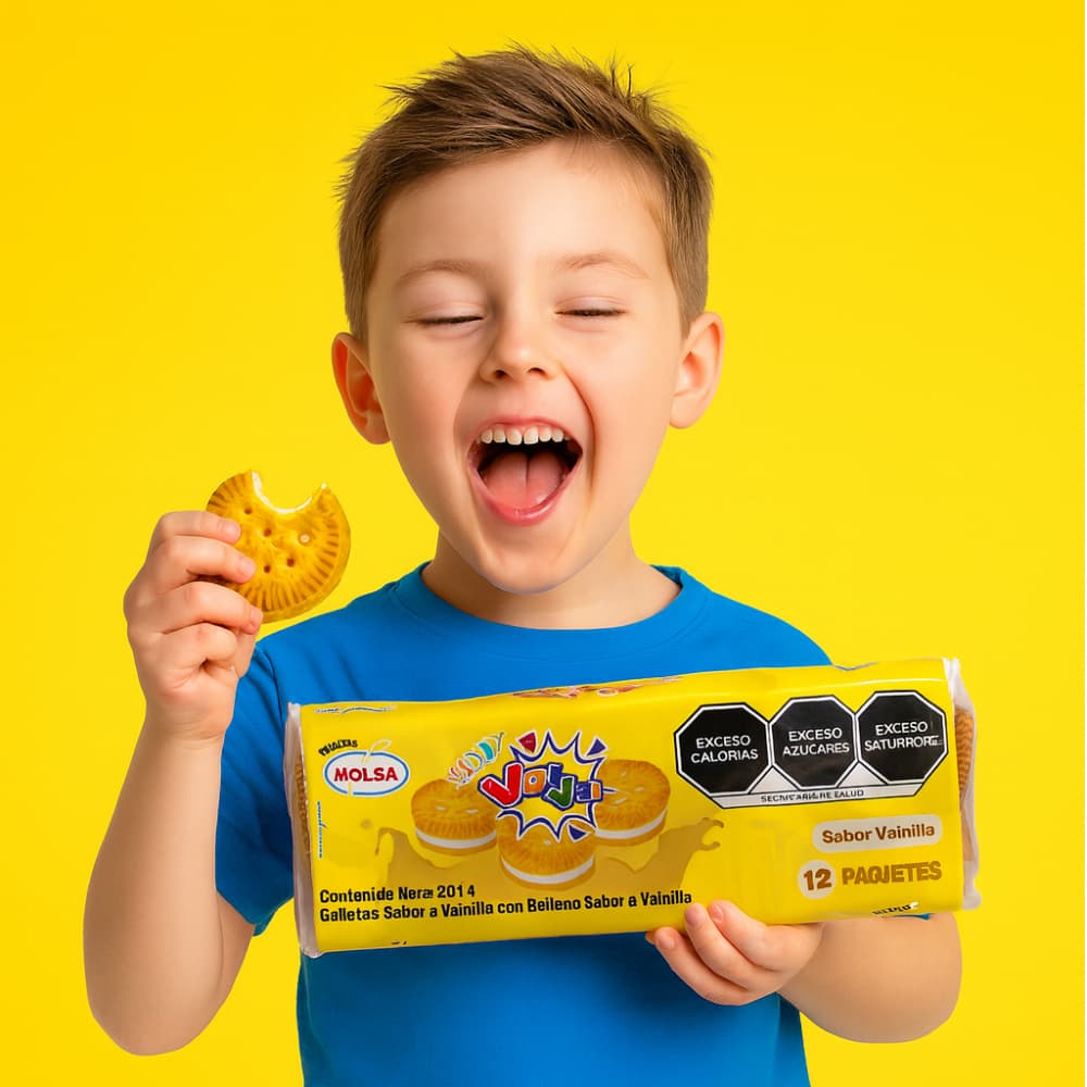 Galletas sabor vainilla con relleno de vainilla Vai Vai Molsa (264 g / 9.31 oz) 12 paquetes - Miniatura 4