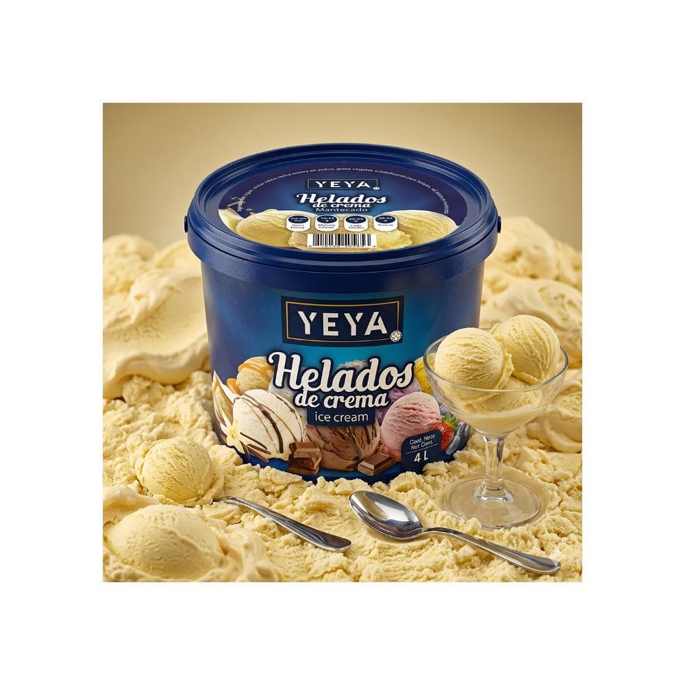 Helado de crema sabor a mantecado YEYA (4 L) - Miniatura 6