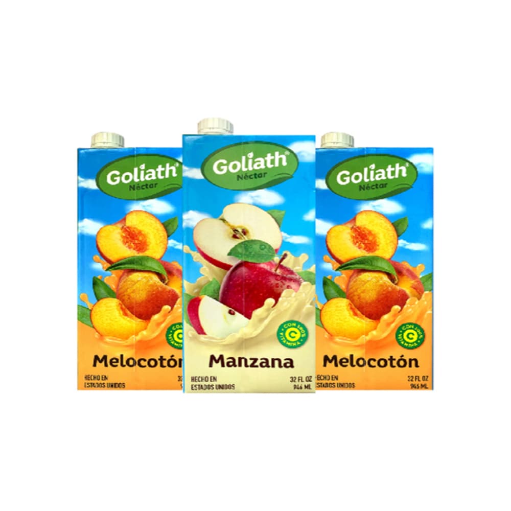Jugos mixtos sabor a manzana + melocotón Goliath - Miniatura 1