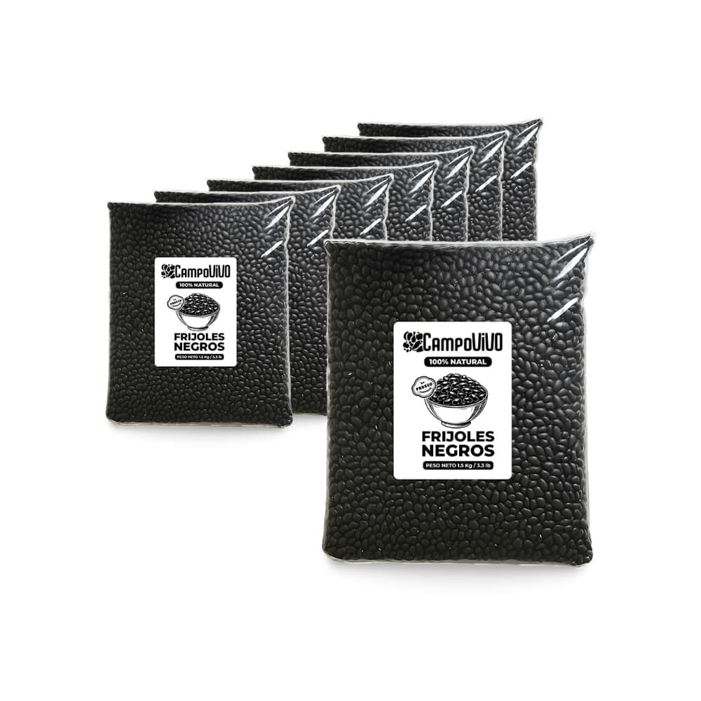 Frijoles negros Campo Vivo (8 x 1.5 kg / 3.3 lb) - Imagen 1