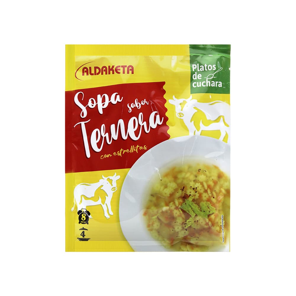 Sopa sabor ternera con estrellitas Aldaketa (66 g / 2.33 oz) - Imagen 1