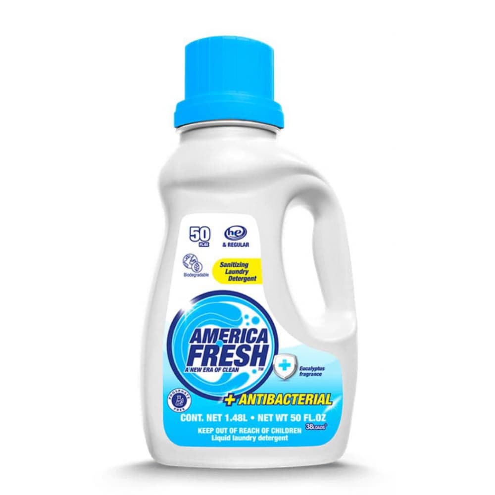 Detergente líquido antibacterial fragancia eucalipto America fresh (1.48 L) - Imagen 1