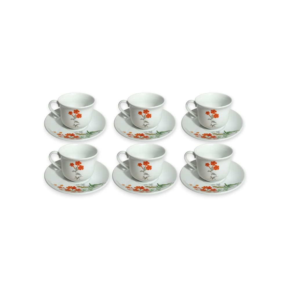 Juego de tazas de café con platos Lotus Home Collection (6 U) - Imagen 1