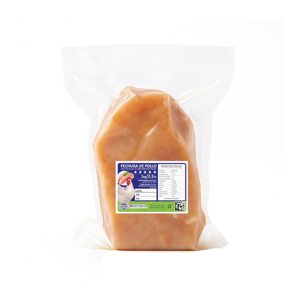Pechuga de pollo sin hueso condimentada Multisell (1 kg / 2.2 lb) - Miniatura 2