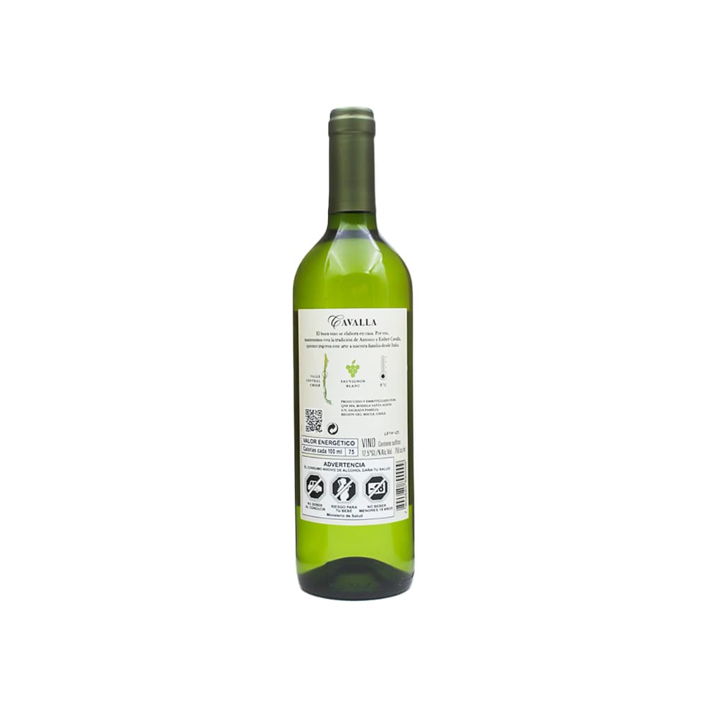 Vino blanco Sauvignon Cavalla (750 ml) - Miniatura 3