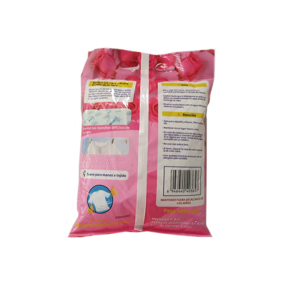 Detergente en polvo Sunny Petalos (1 kg / 2.2 lb) - Miniatura 3