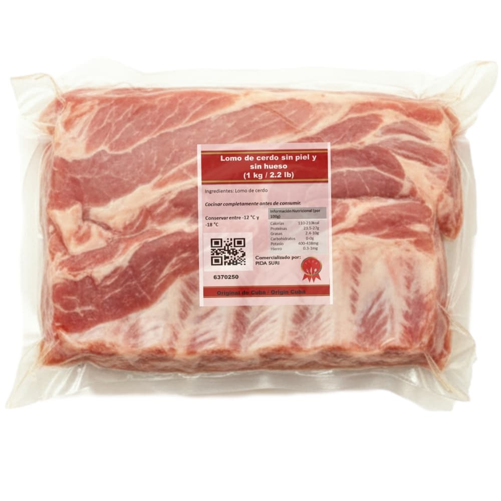 Lomo de cerdo sin piel y sin hueso Pida (1 kg / 2.2 lb) - Miniatura 2