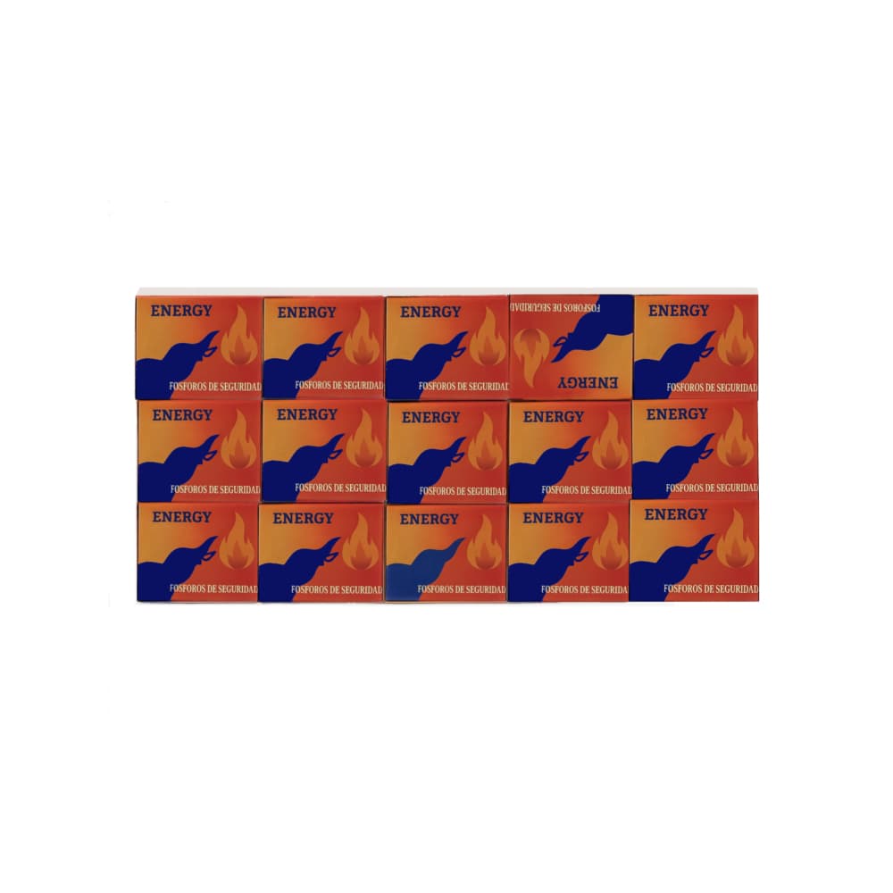 Paquete de caja de fósforos de seguridad Energy (10 x 40 u) - Imagen 1
