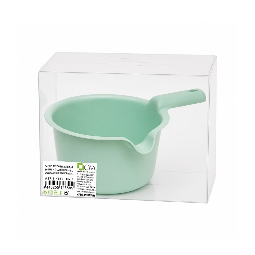 Cazo plástico para microondas color verde 500 ml Casa y Menaje - Miniatura 4